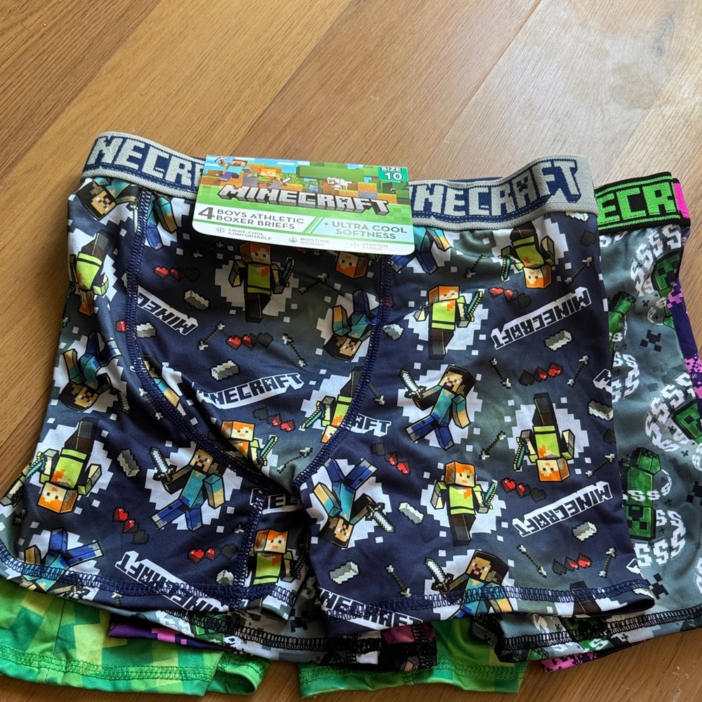 Minecraft Ultracool Boys' Boxer Briefs - Multi-Color size 10